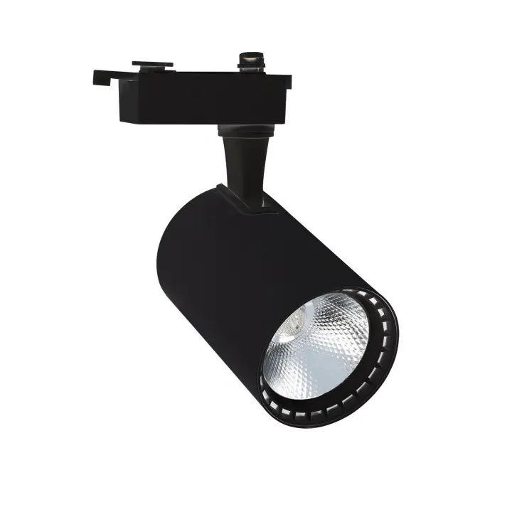 Ledkia Foco Carril LED Monofásico 30W Bron Negro 3000K Blanco Cálido - 1
