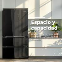 EVVO Frigorífico francés F80B Glass, Inverter, Puerta de cristal, Total No Frost, 327l + 183l - details 1