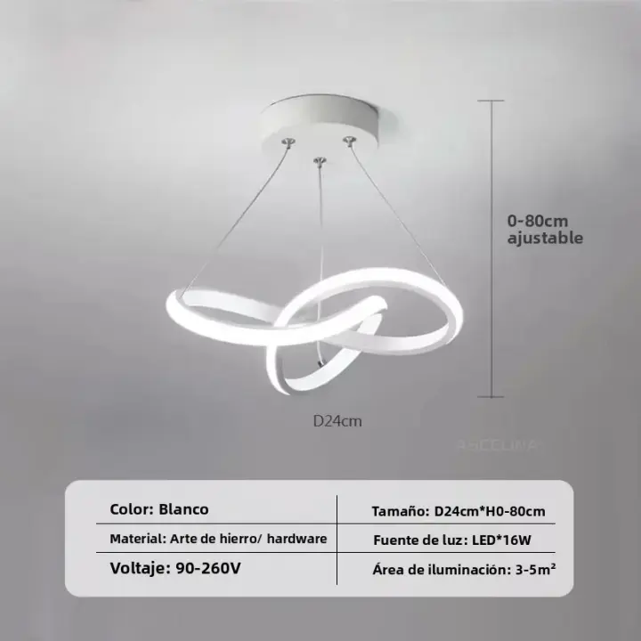 Lámpara Colgante LED Nórdica Para Comedor Pasillo Dormitorio Y Sala De Estar Iluminación Sencilla Creativa Y Personalizada - 1