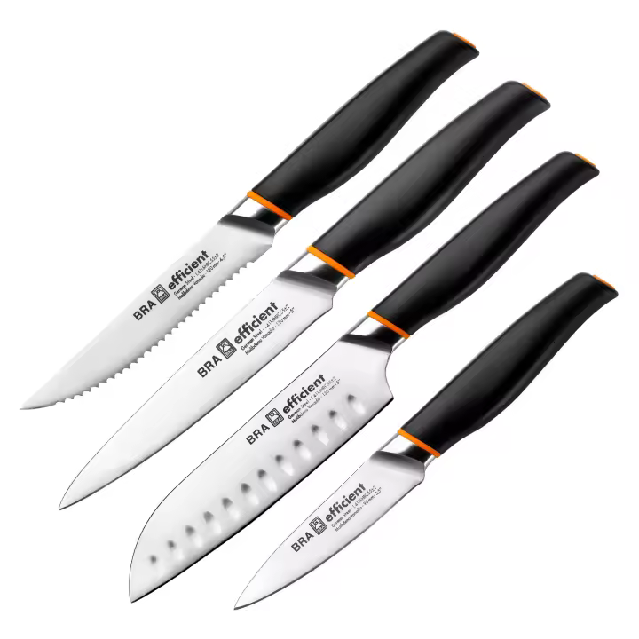 BRA Efficient - Juego de 4 Cuchillos Gama Premium en Acero Aleman 4116 Krupp - 1