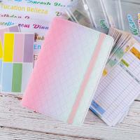 Cuaderno De Ledger A6 De Cuero PU Macaron Con Zip Bag Para Presupuesto Y Cuentas Grado De Gradiente Libre De Hojas - details 16