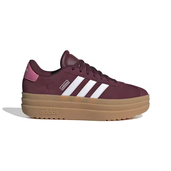 Zapatillas Adidas VL Court Bold J Varios Colores - Zapatillas Adidas Mujer Suela Gorda - Sneakers Mujer Adidas - Zapatillas Planas Mujer - Bambas Adidas Suela Alta - Adidas Plataforma - Color Negro - Color Burdeos - 1