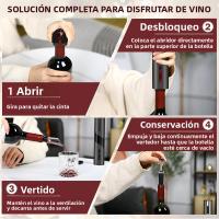 Juego De Abrevidrios Eléctrico Recargable Con Soporte Automático De Metal Con Cortador De Película, Vaso, Tapa - details 2