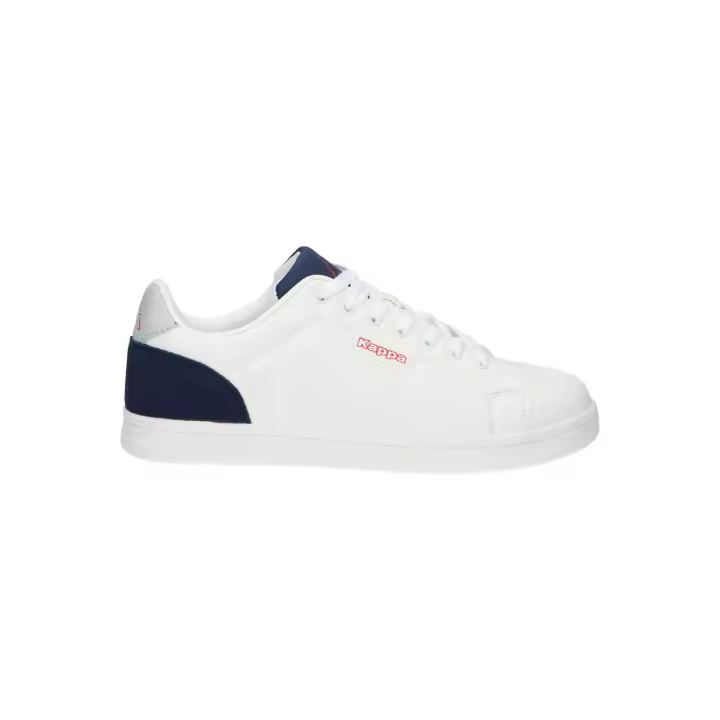 White Kappa Casual Sneakers for Men, lightweight synthetic leather, textile lining, lace-up closure, closed toe, perfect for autumn and spring walking, breathable and comfortable men's sneakers for daily wear. - 1