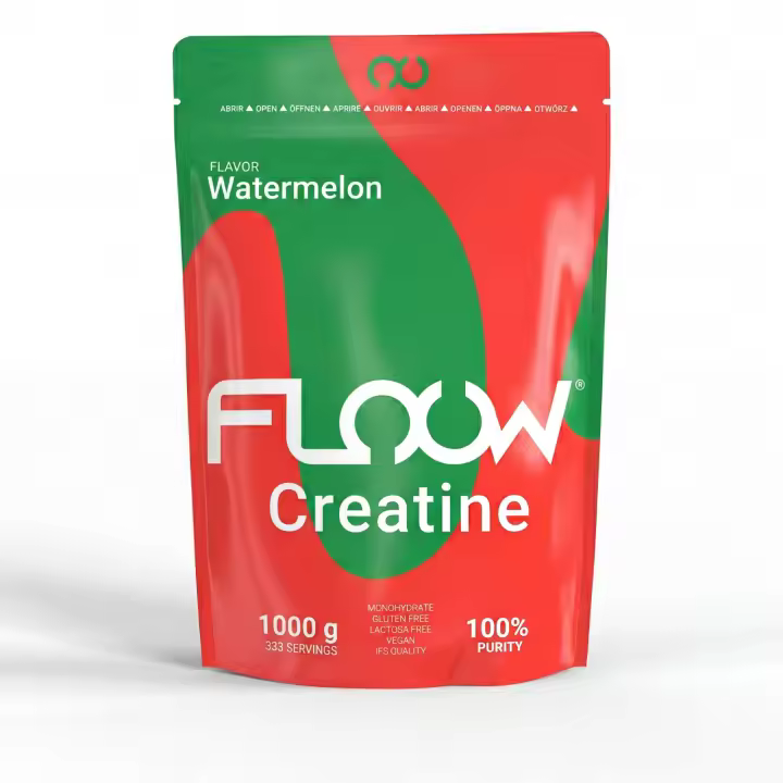 FLOOW Creatina Monohidratada Sabor Sandía 1000g (333 Dosis) | Polvo Puro Micronizado 200 Mesh sin Azúcar | Suplemento Deportivo para el Rendimiento Físico - 1