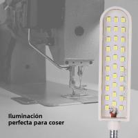 Luz De Máquina De Costura 6W 30LEDs Base Fija Tubo Flexible De Patas De Pato Para Tareas Domésticas Fuente De Alimentación AC110-250V - details 2