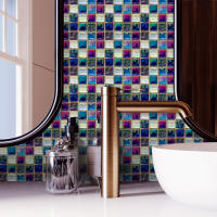 Papel Tapiz De Mosaico Impermeable Autoadhesivo 3D Para Cocina Baño Decoración Del Hogar Adhesivo De Pared PVC Clásico - details 3
