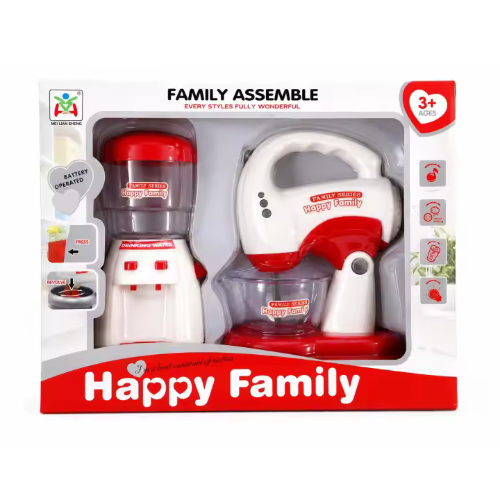 Electrodomésticos de Cocina de Juguete para Niños, Set de Batidora, Licuadora y Dispensador de Agua, Cocina Infantil con Sonido y Luz, Juego de Rol Educativo, Regalo para Niños 3+ Años,PapaNoel Toys - 1