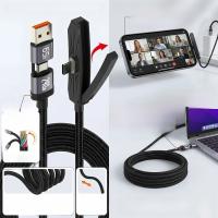 Cable De Carga Rápida USB Tipo C 240W Con Soporte Plegable 1.75M Fireurus Cable De Teléfono Móvil Con Carcasa Tipo-C - details 1