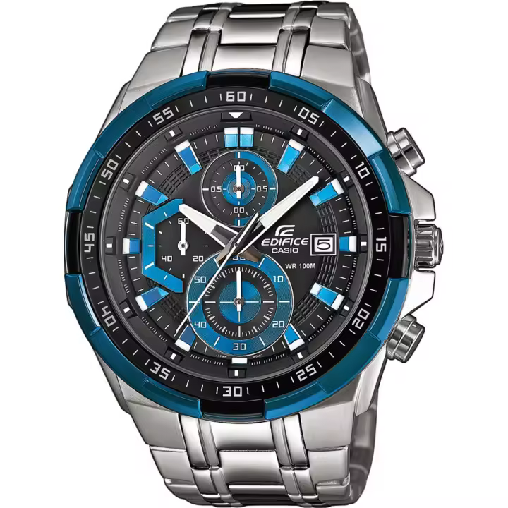 Reloj Edifice de Hombre Analogico Cuarzo Plata Brazalete EFR-539D-1A2V, Diámetro 49MM - 1