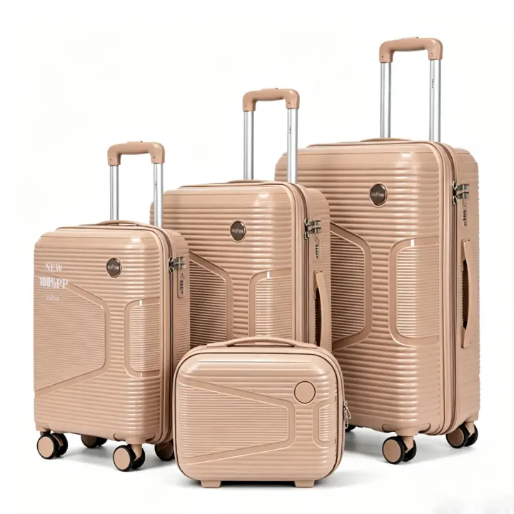 S7 STAR Conjunto de Maletas de Viaje Elegantes: Carcasa Ligera de PP, Cerradura Numérica, 4 Ruedas Giratorias 360°, Asa Telescópica de Aluminio Juego de Maletas Set Trolley Maleta Cabina,Juego de 4 Maletas Trolley Maleta,Maleta Grande 23 Kilos - 1