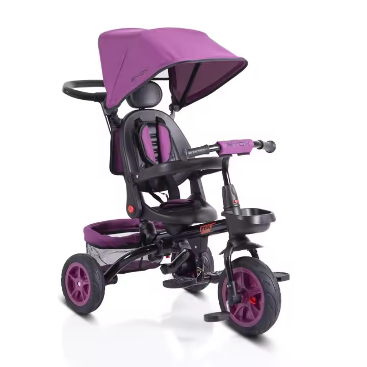 BYOX Triciclo evolutivo EXPLORE con asiento giratorio 360° y manillar parental ajustable - 1