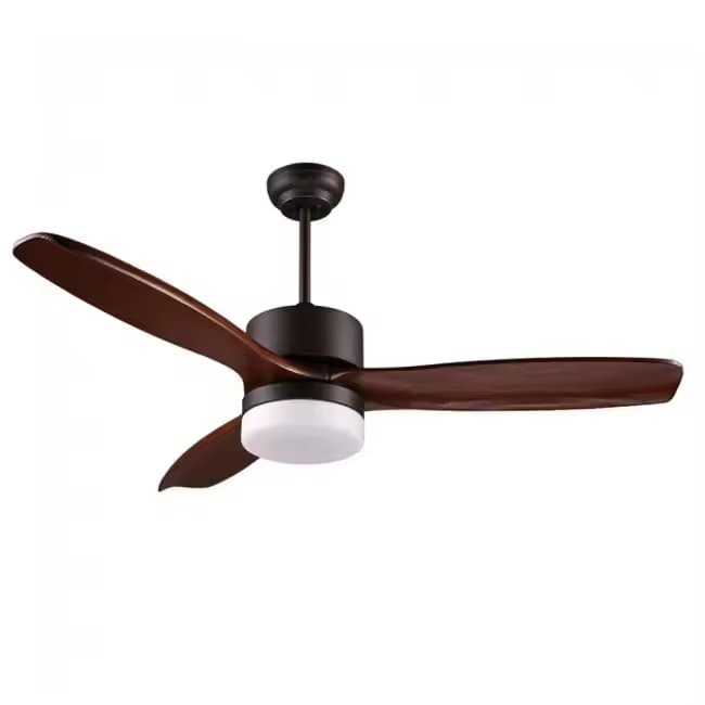 Wonderlamp Ventilador LED Keros Marrón (12W) - 1