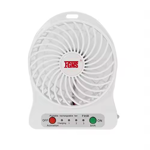 FGNS Mini ventilador de Mesa/Mano portátil recargable por Usb, Ventilador Portable tres velocidades con de luz LED recargable, Mini ventilador de escritorio, batería USB 18650, ventiladores de refrigeración - 1