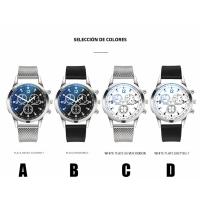 Reloj De Pulsera Deportivo De Lujo Para Hombres Relogio Masculino ISHOWTIENDA Cuero Correa De Acero Inoxidable Movimiento Cuarzo Estilo Simple - details 7