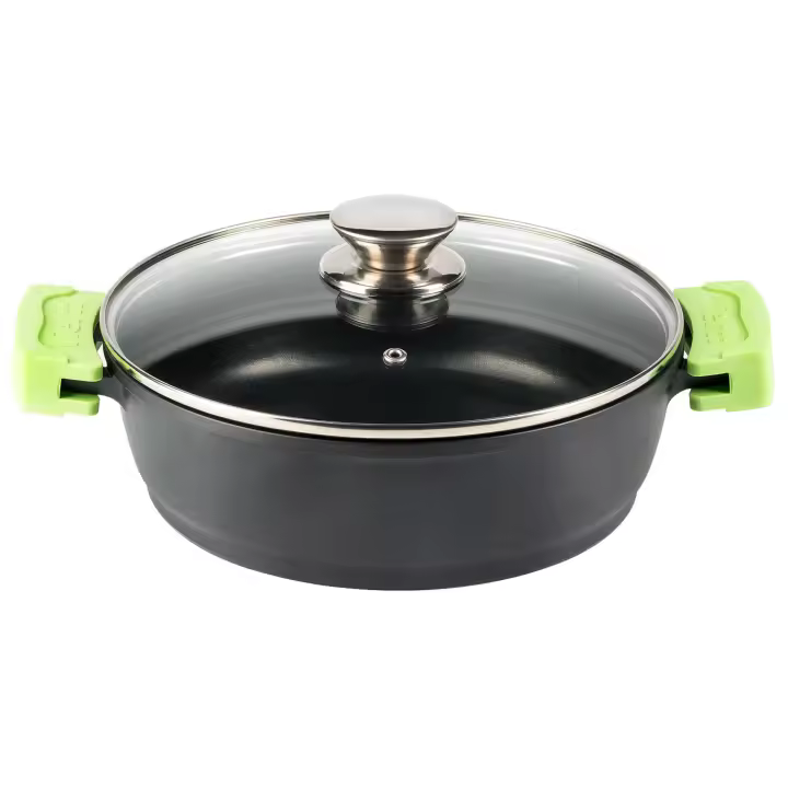 VIER Cacerola 36cm Aluminio Fundido Antiadherente Full Induction Asas Silicona - 1