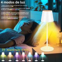 Lámpara De Escritorio LED Recargable Por USB Lámpara Ambiental Para Dormitorio Luz De Noche RGB Táctil Para Hotel Bar Restaurante - details 8