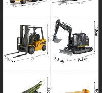 HUINA 1:50 Excavadora De Escala De Aleación Juguetes Diesel Hidráulico Bulldozer Coche De Construcción Para Niños Regalos - details 15