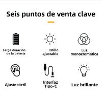 Lámpara De Mesa LED Recargable Mini Sunset Luz Nocturna Para Dormitorio Barra Decorativa Ambiente Minimalista Con USB - details 7