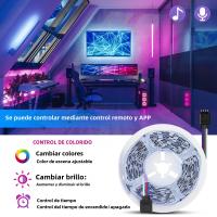 Fresnel LED RGB De Tira USB Luz Cambiante Bluetooth Control Remoto Música Sincronizada DIY Lámpara De Ambiente Para TV Pared Habitación Decoración De Hogar - details 6