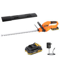 Outsunny Tijeras Cortasetos Eléctrico, Cortasetos Batería 18V con Batería de 2000mAh, Hoja de Doble Acción de 51 cm, Motor sin Escobillas y Cargador para Setos, Césped, Naranja - details 6