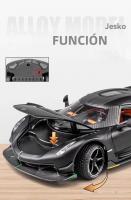 Coche De Colección Jesko Super Car a Escala 1:24 En Metal Con Sonido Y Luz Vehículos Diecast Regalo Para Niños - details 6