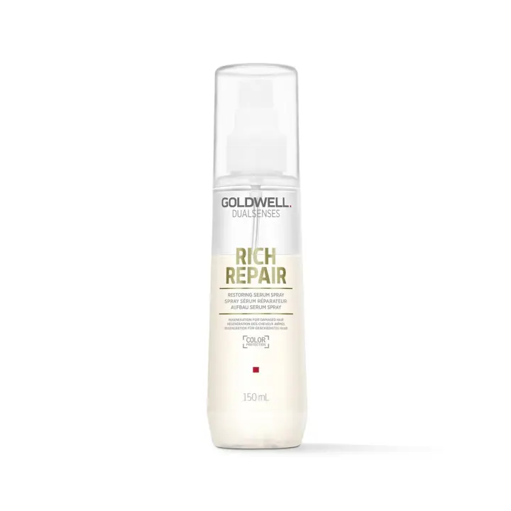 Goldwell Dualsenses Rich Repair Restoring Serum Spray 150 Ml / Spray Sérum Sin Aclarado para Cabello Seco y Dañado / Desenreda, Suaviza y Aporta Brillo. - 1