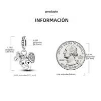 Encantos De Viaje Para Café Plata Charms Para Perros Y Gatos Corazón De Cuentas Adecuados Para Pulsera Original DIY Tendencia Clásica Vintage Romántica - details 386