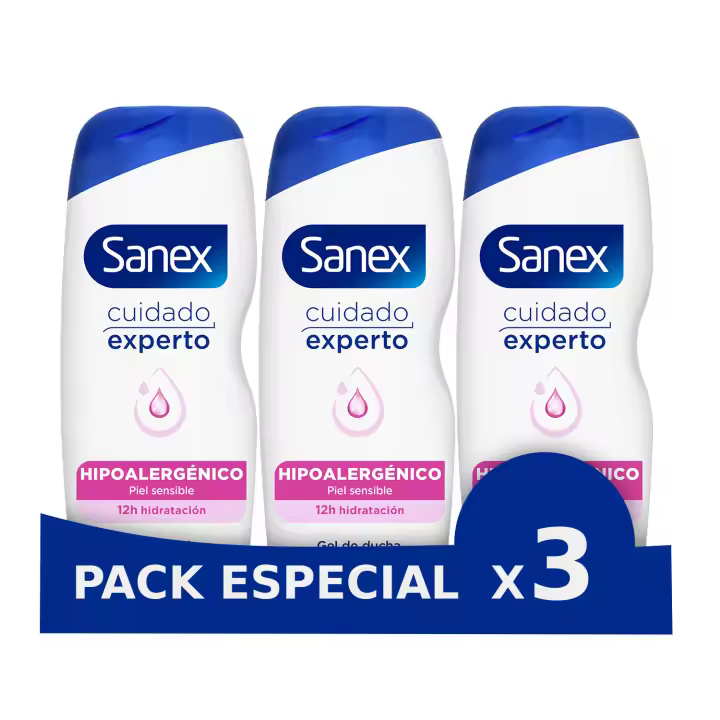 Gel de Ducha Sanex Cuidado Experto Hipoalergénico 600ml - 1
