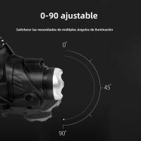 Lámpara Frontal De Pesca Potente Recargable XHP360 1000000LM Luz De Cabeza LED Para Camping Y Senderismo Banco De Energía Incluido Ángulo De Haz 180° Impermeable - details 22