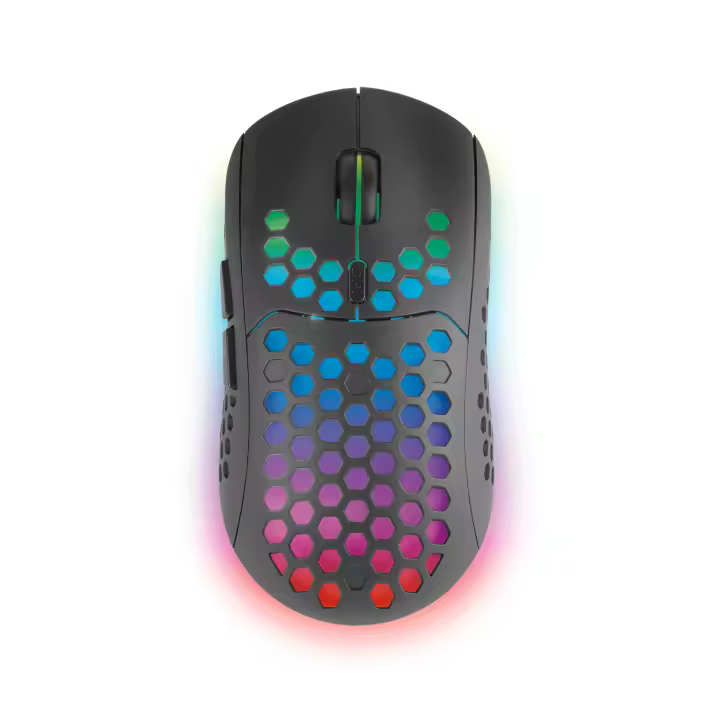 Mars Gaming MMW3, Ratón Gaming Inalámbrico, RGB Flow, Ultraligero 79g, 3200DPI, Ratón PC Negro, Rosa o Blanco