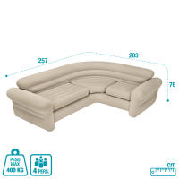 Sofá rinconera hinchable INTEX 257x203x76 cm - details 5