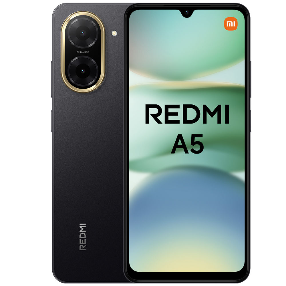 Xiaomi Redmi A5 4GB/128GB Smartphone Pantalla inmersiva de 6,88" Cámara dual con IA de 32 MP Procesador UNISOC T7250 Batería masiva de 5200 mAh Carga rápida de 15 W Android 15