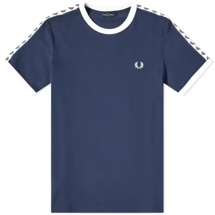 Fred Perry Taped Ringer T-Shirt M4620 Carbon Blue - 1