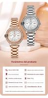 Reloj De Cuarzo Para Mujer OLEVS 5588 Resistente Al Agua Con Fecha Y Luz Núcleo De Acero Inoxidable Reloj De Pulsera De Moda - details 10