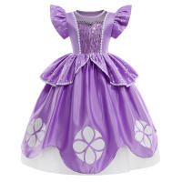 Vestido De Cumpleaños Para Niña Little Princess Sophia Frock Fancy Con Cuerpo De Lentejuelas Y Manga Volante Estilo Europeo Y Americano Para Todas Las Estaciones - details 1