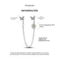 Encanto De Mariposa Plateado En Plata Con Circonia Bola Redonda Colgante Para Pulsera O Collar DIY Joyería De Moda Irregular - details 66
