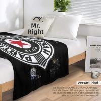Manta Decorativa Partizan Beograd De Poliéster Suave Para Cama Cosplay Anime Manta Para Picnic Viaje Hogar Avión Antipelusa Retardante De Fuego Recortada Al Aire Libre - details 2