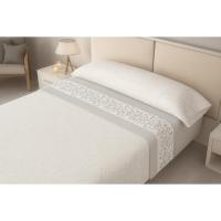 Juego de sábanas pirineo invierno 120 g – Isabelle Gris bajera 30 cm + largo 200 cm – camas 90 | 105 | 135 | 150 y 180 cm| Mercatienda.es - details 2