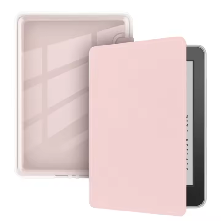 Funda protectora para Kindle Paperwhite de 7 pulgadas (2024), funda inteligente ultrafina con función de encendido y apagado automático (rosa) - 1