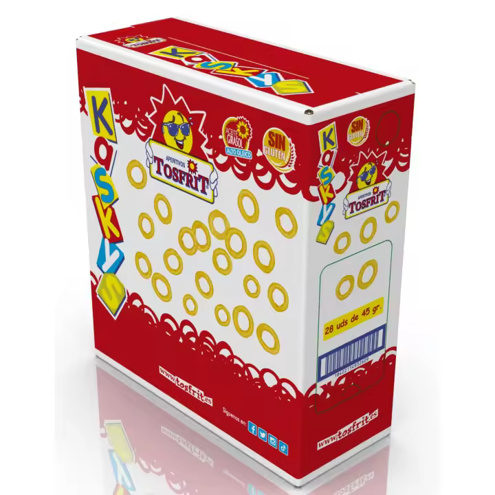 Tosfrit Aperitivos - Caja de Kaskys Originales - Aros de Maíz Fritos - Sin Gluten - Elige Tu Tamaño - 1