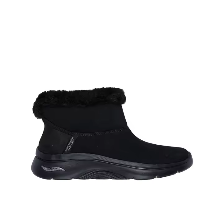 Skechers Go Walk Arch Fit 2.0 - Cozy Stride Botines deportivos para mujer negros en ante 85620 - 1