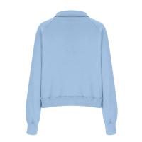Nueva Sudadera De Mujer Con Capucha Cuello Erguido Otoño Invierno Color Sólido Fleece Manga Larga Bolsillos Cierre Media Pullover Suave - details 34