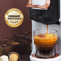 Máquina de café en cápsulas HiBREW H2B 5 en 1 - Compatible con 4 cápsulas de café y café espresso molido, prepara café frío, espresso, capuchino y Long Black. Máquina de café para cocina de hotel - details 0