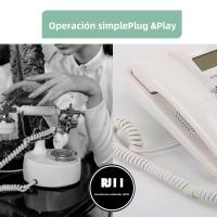 Cable De Teléfono RJ9 4P4C De 8 Pies Con Desenredador Rotativo De 360 Grados Adaptador De Cable Para Teléfono Fijo - details 5