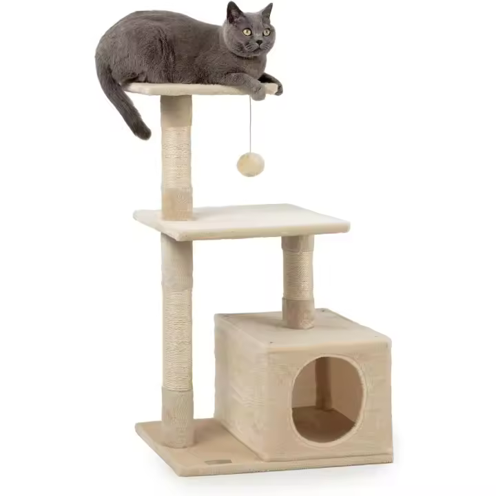 Árbol para gatos de varios niveles, torre para gatos con postes para rascar, hamaca, cueva, juguetes, rascador para gatos - juguetes para mascotas Varios modelos disponibles - 1