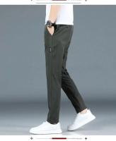 Pantalones Casuales Para Hombre De Seda Helada 2025 Verano Nuevos Negro Gris Delgados Negocios Casual Pantalones Rectos Elásticos Transpirables Para Exteriores - details 11