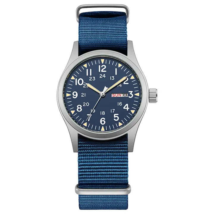 Reloj De Campo Para Mujer TPW 2026 Luminoso 38mm Fácil De Leer Con Correa De Tela Mostrador De 24 Horas Fecha Función Día Movimiento De Cuarzo - 1