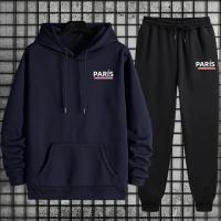 Conjunto De Ropa Deportiva Para Hombre 2025 Prenda Esencial Con Sudadera Y Pantalones Para Comodidad Diaria Otoño Invierno Estilo París - details 10