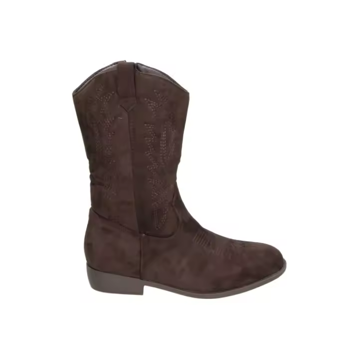 PEKES | Botas Cowboy Pekes para Niña – Bota Campera en Color Marrón – Botas Altas con Cremallera Lateral – Estilosas – Caña Media – Cómodas y Versátiles – Modelo 1000 - 1